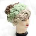 Women Warm Beanie Crocheted Knitted Hat with Pompom